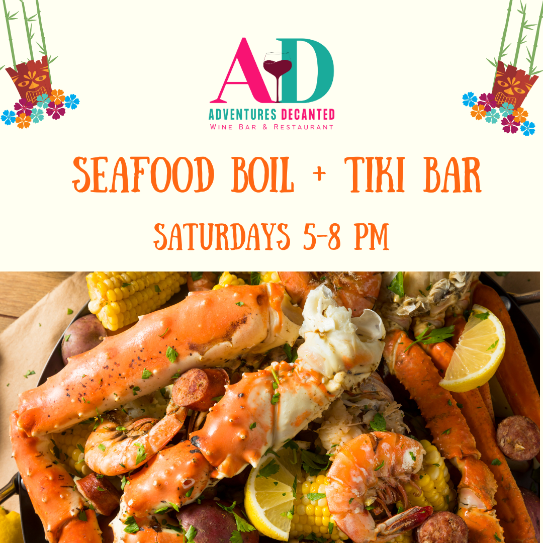 Seafood Boil + Tiki Bar Every Saturday!